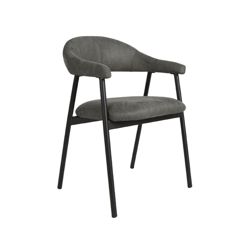 Stoel Grace micro suede antraciet