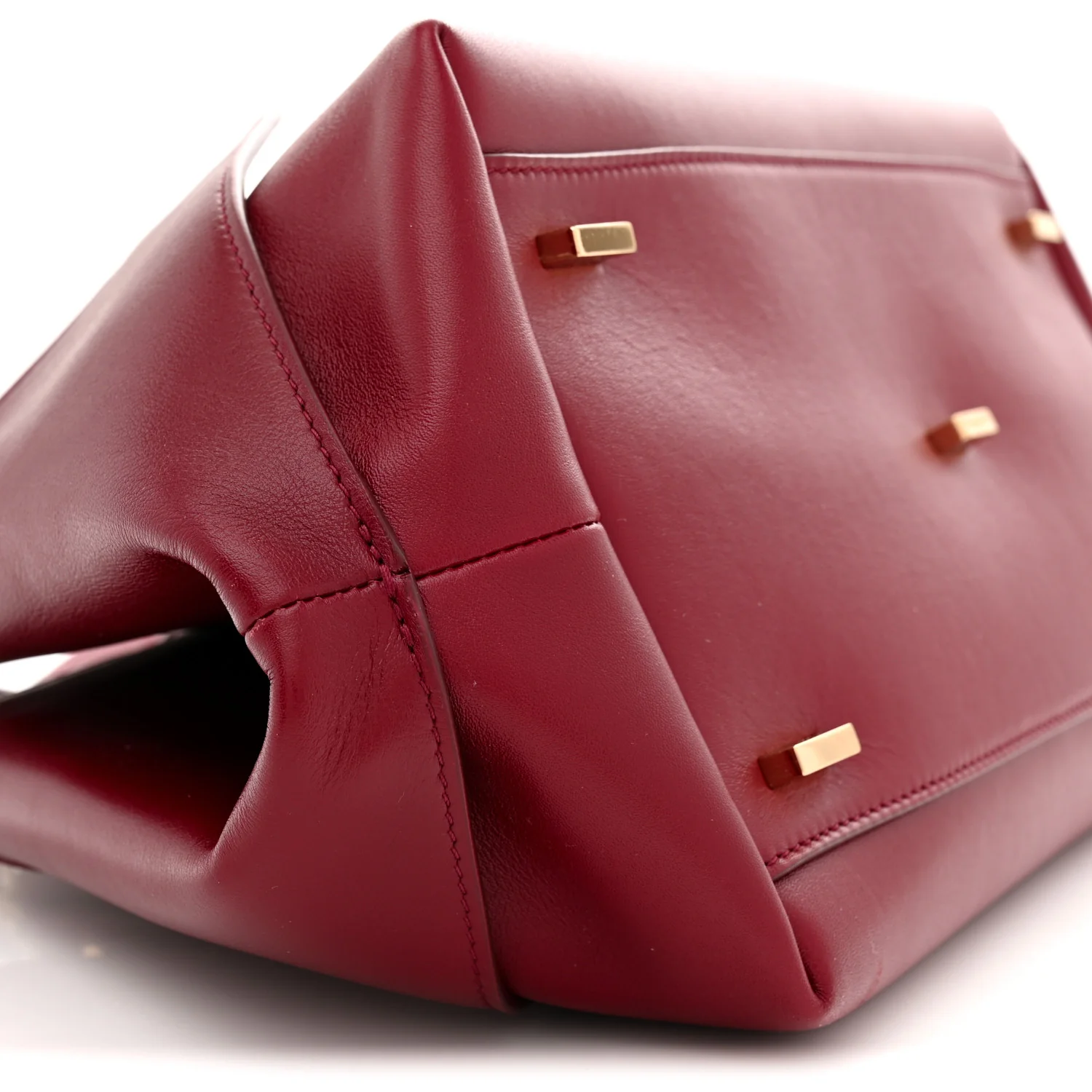 Calfskin Braided Small Blossom Top Handle Bag Burgundy - Top Club