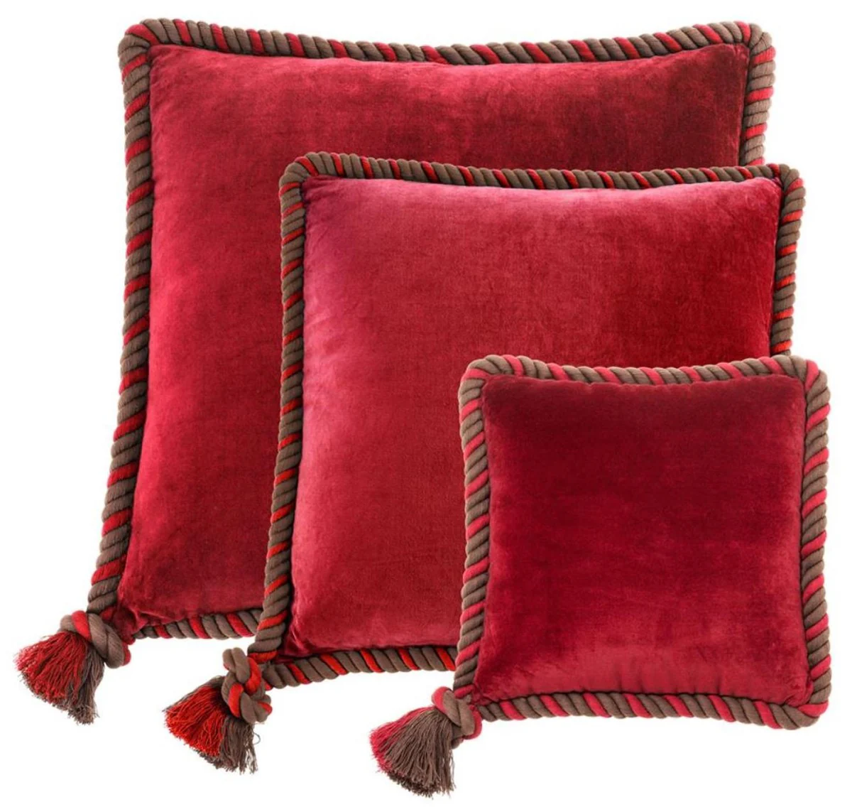 Decorative cushions set of 3 red - luxury living room / hotel collection