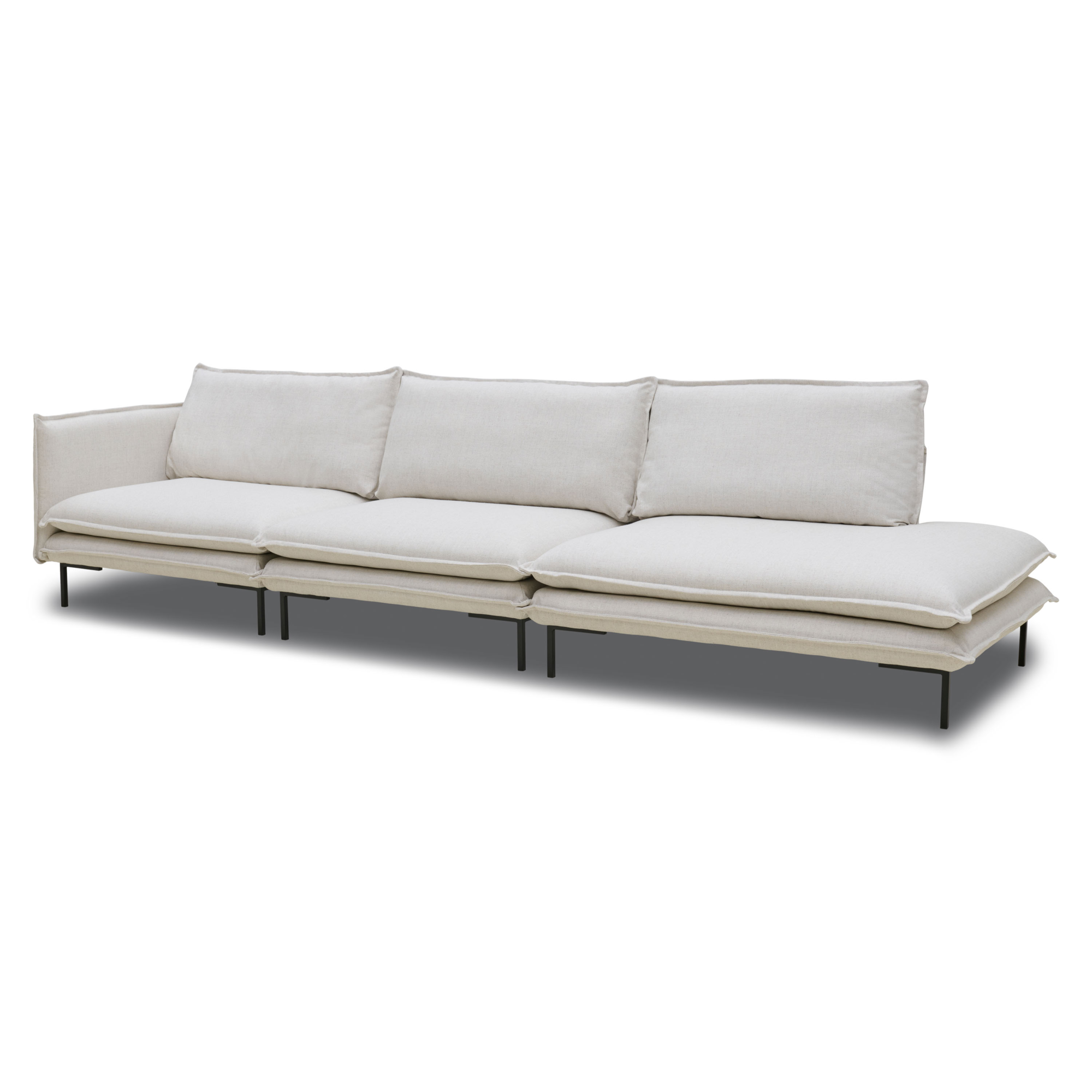 3-zitsbank Twin essence champagne rechts