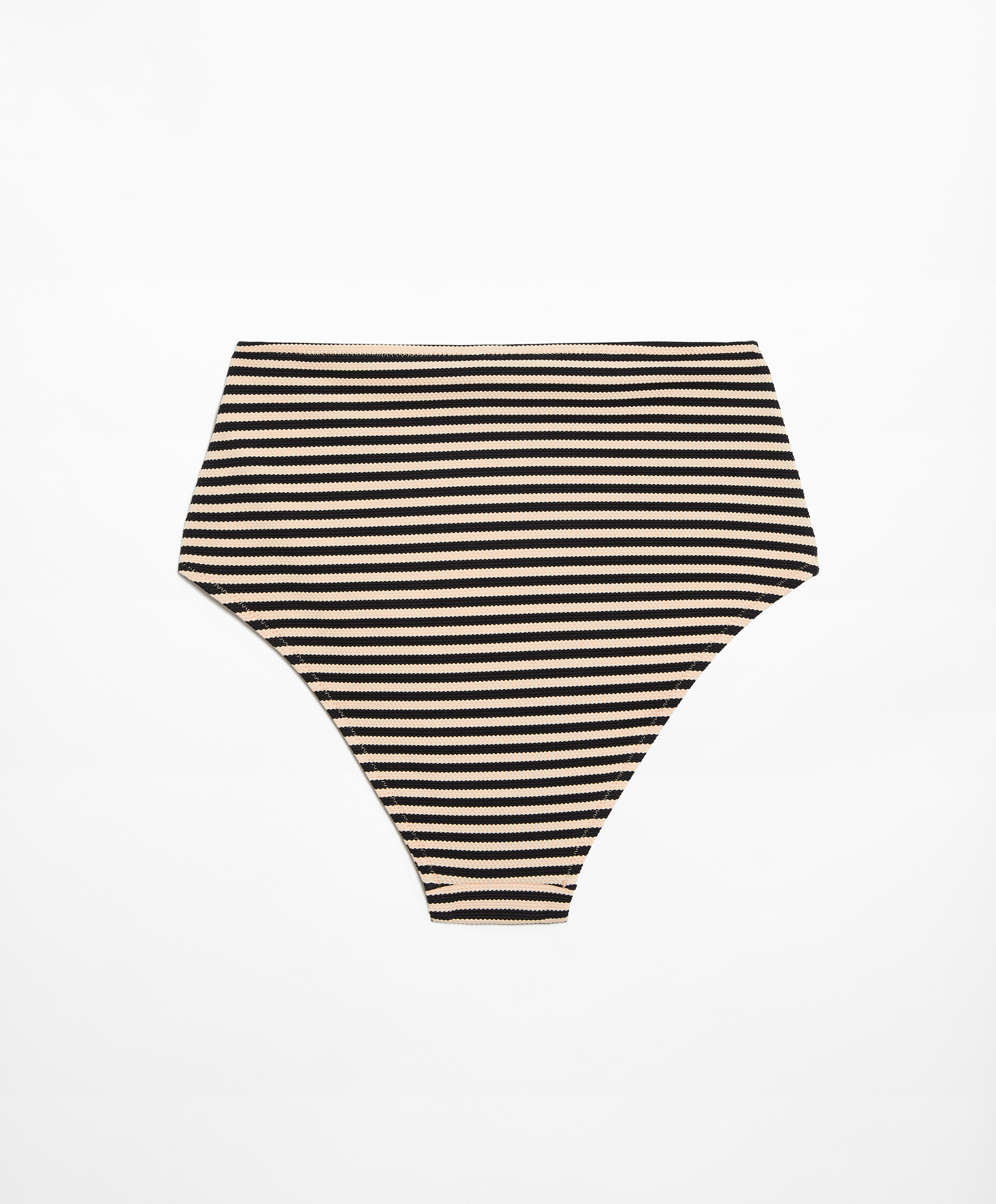 OYSHO Striped piqué high-rise bikini briefs