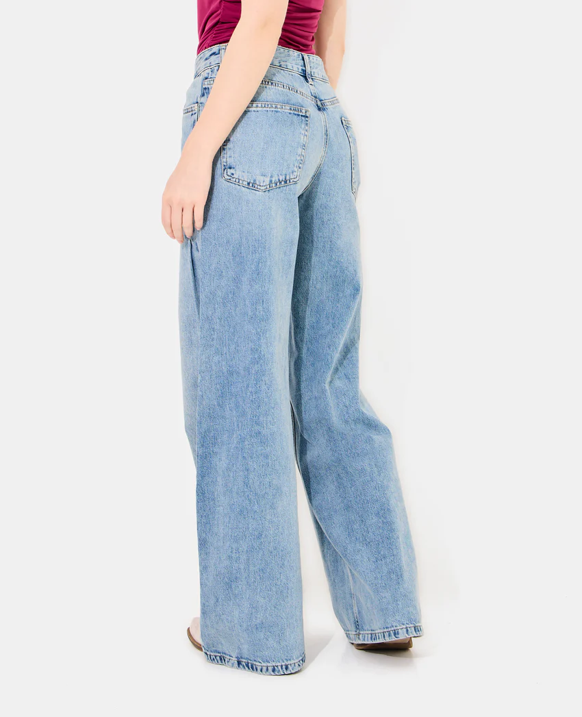 Pimkie Jean extra wide taille medium avec pinces côtés