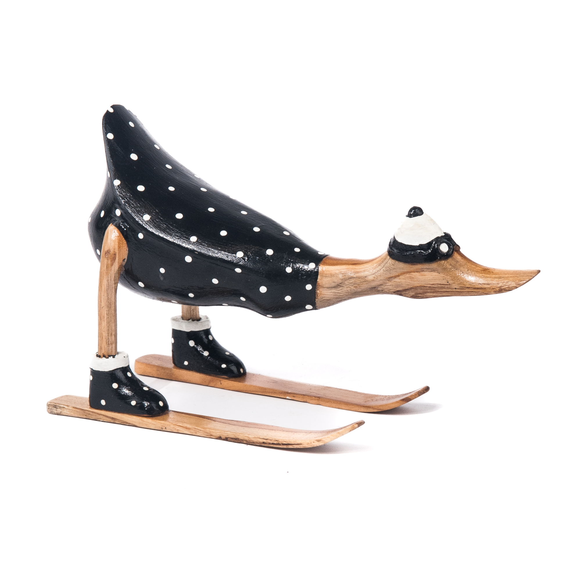 Houten eend ski's zwart