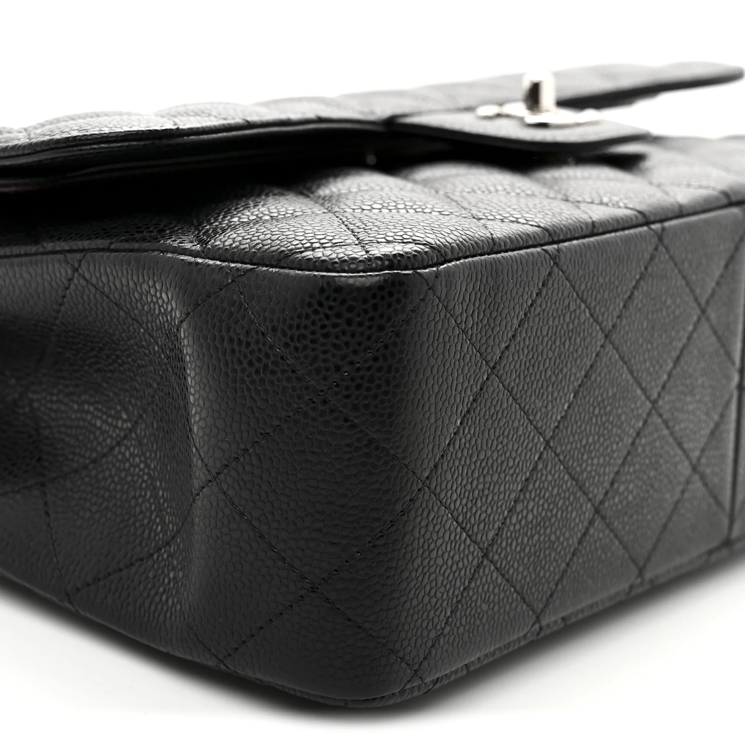 Caviar Quilted Jumbo Double Flap Black - Top Club