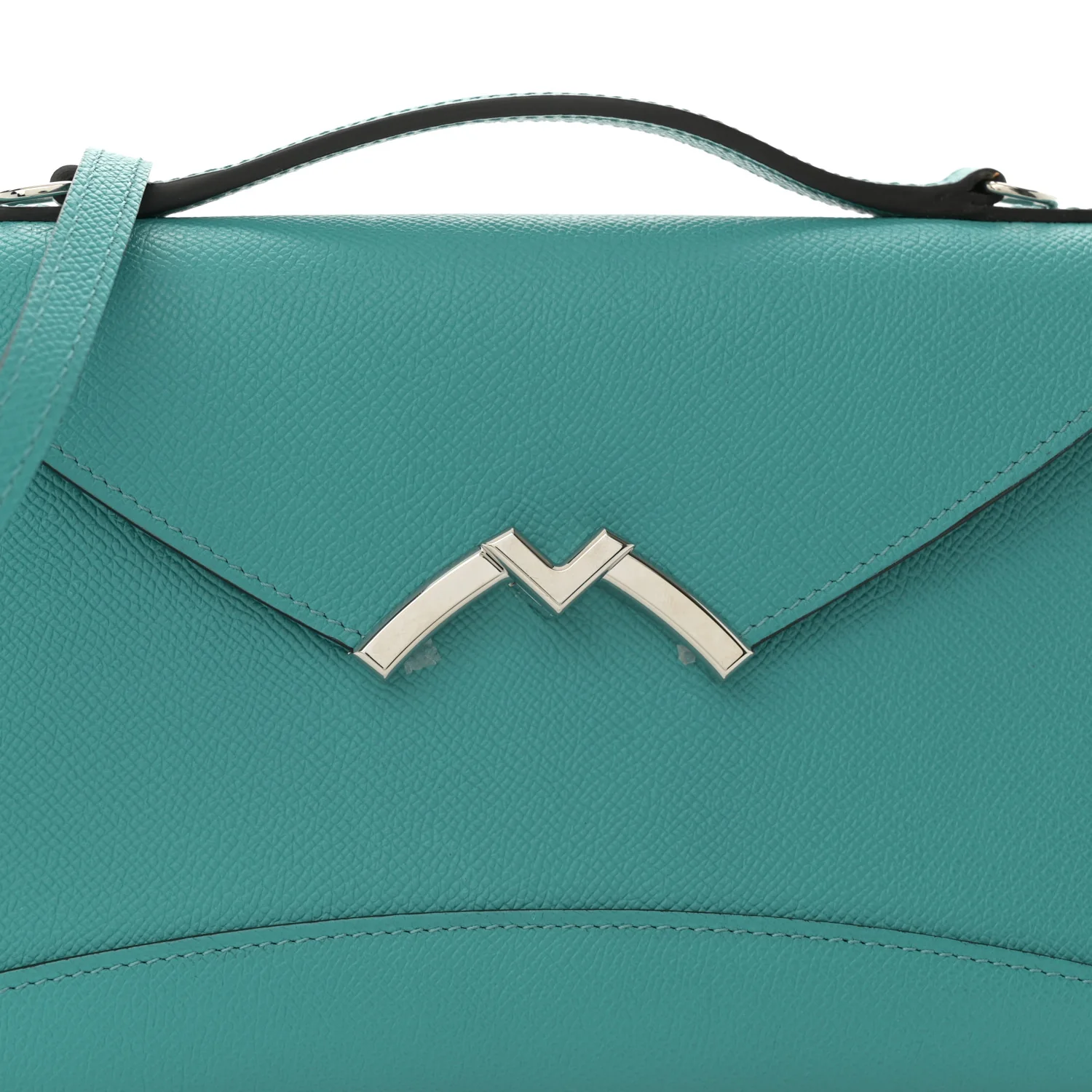 Carat Calfskin Gabrielle Clutch Turquoise - Top Club