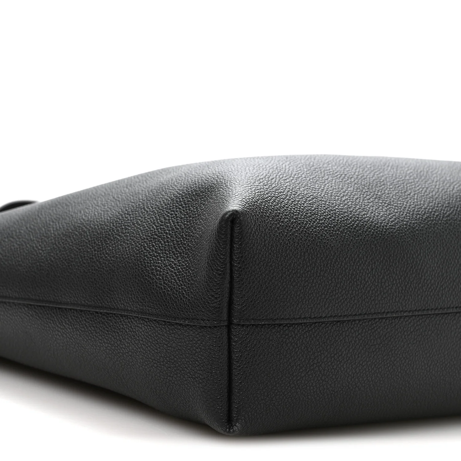 Calfskin Large Shopping Tote Black - Top Club