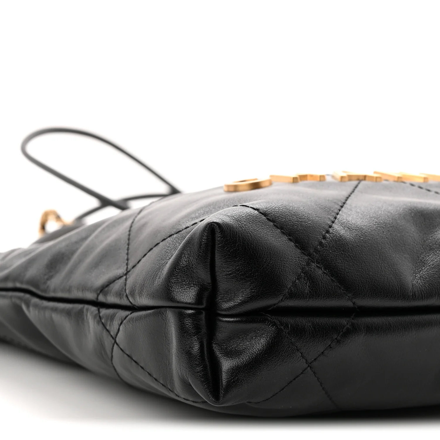 Shiny Calfskin Quilted Mini Chanel 22 Black - Top Club
