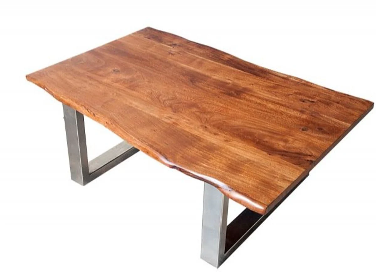 Designer solid wood acacia coffee table natural brown 120 x H. 45 cm - salon living room table