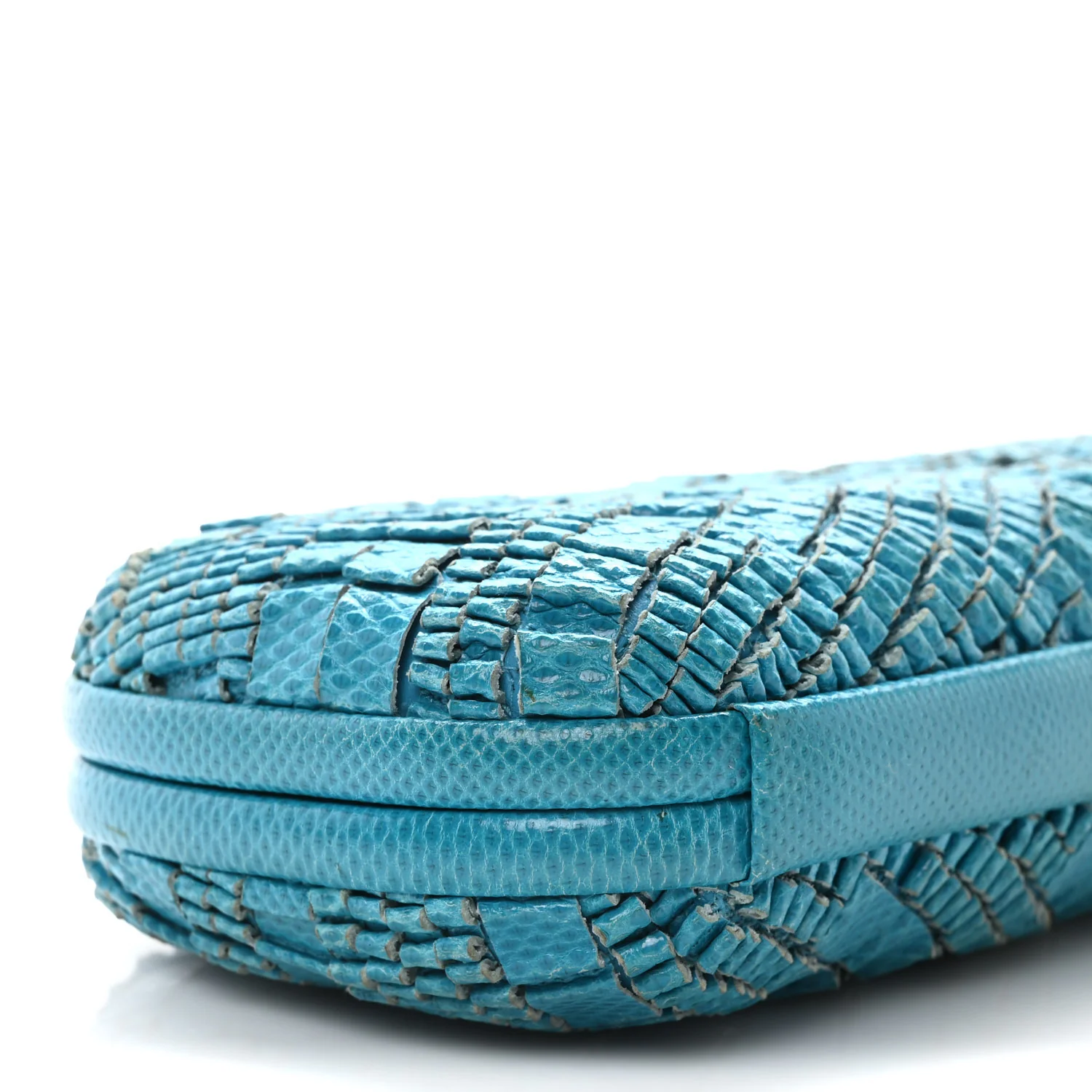 Ayers Intrecciato Karung Knot Clutch Blue - Top Club