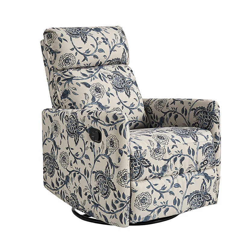 Jessie Mid-century Manual Swivel Recliner