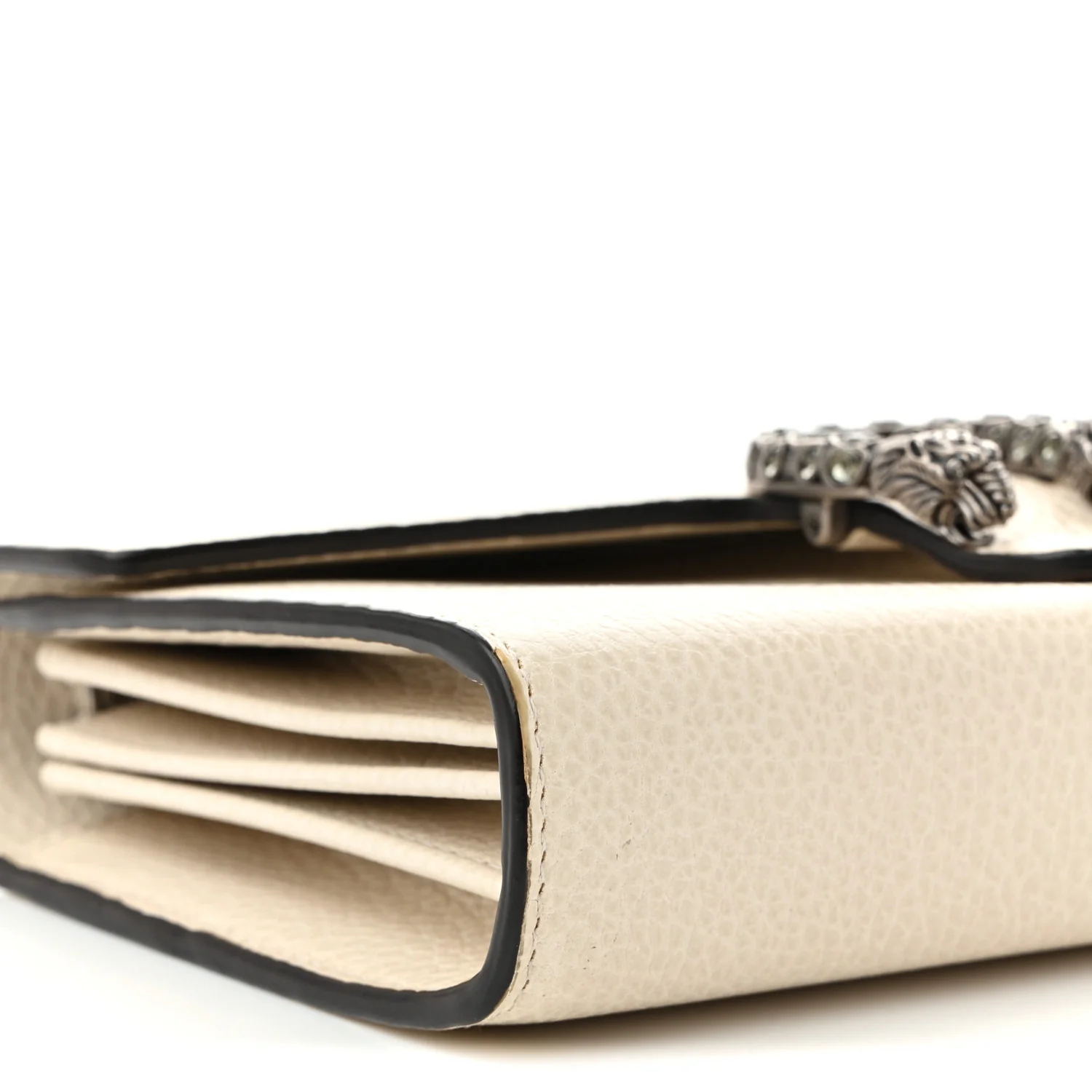 Dollar Calfskin Mini Dionysus Chain Wallet Mystic White - Top Club