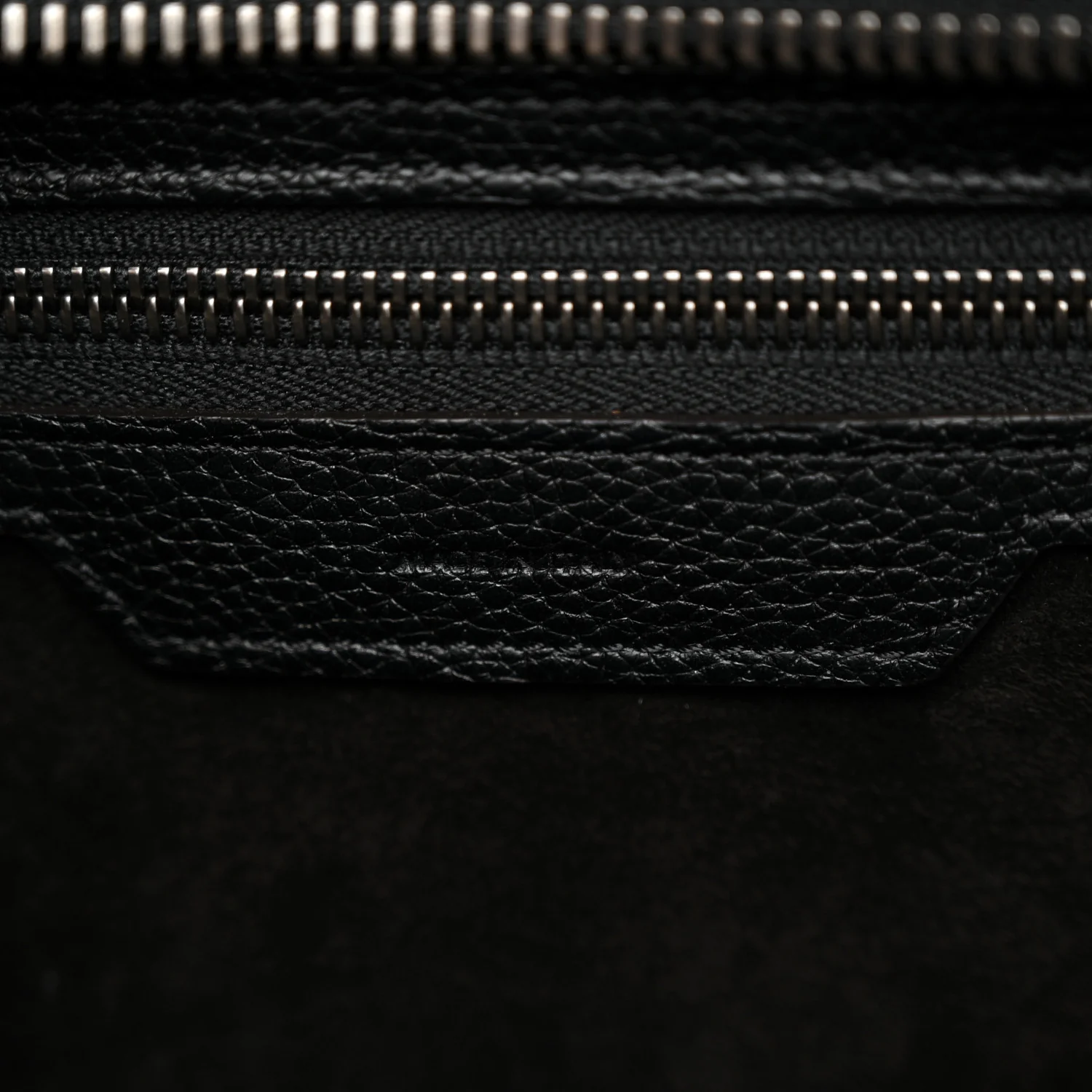 Drummed Calfskin Micro Luggage Black - Top Club