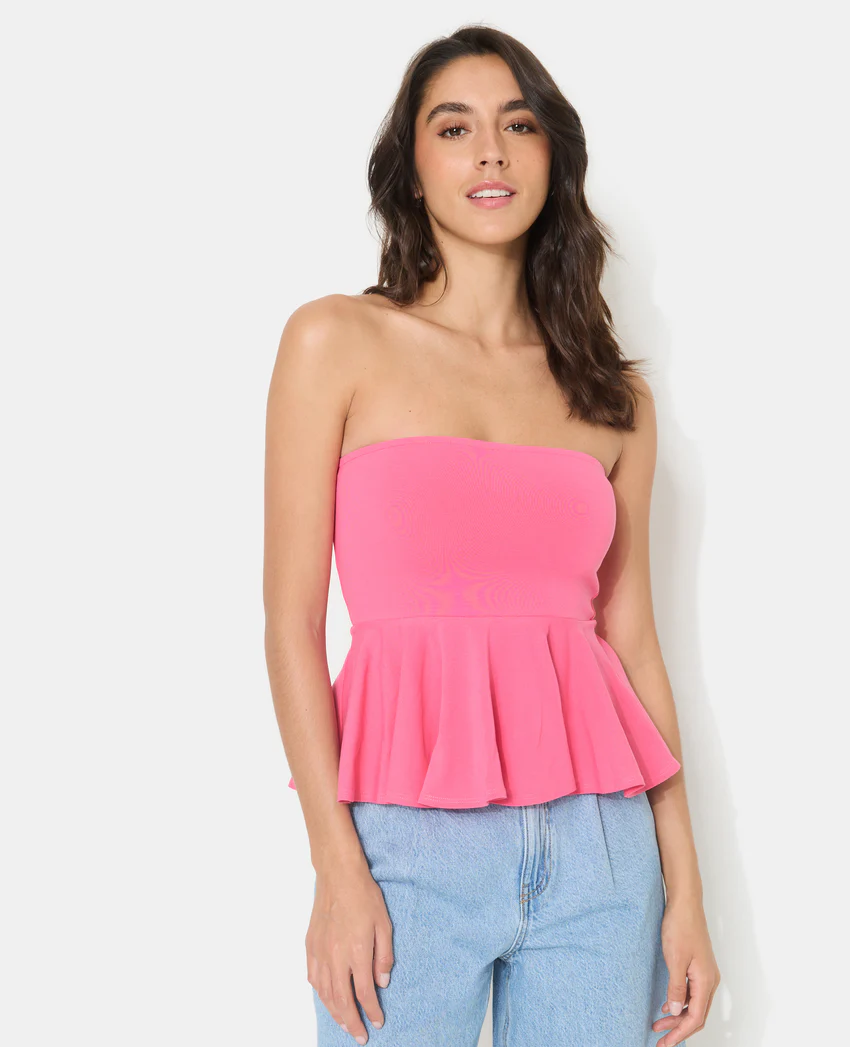 Pimkie Top bustier peplum avec volant