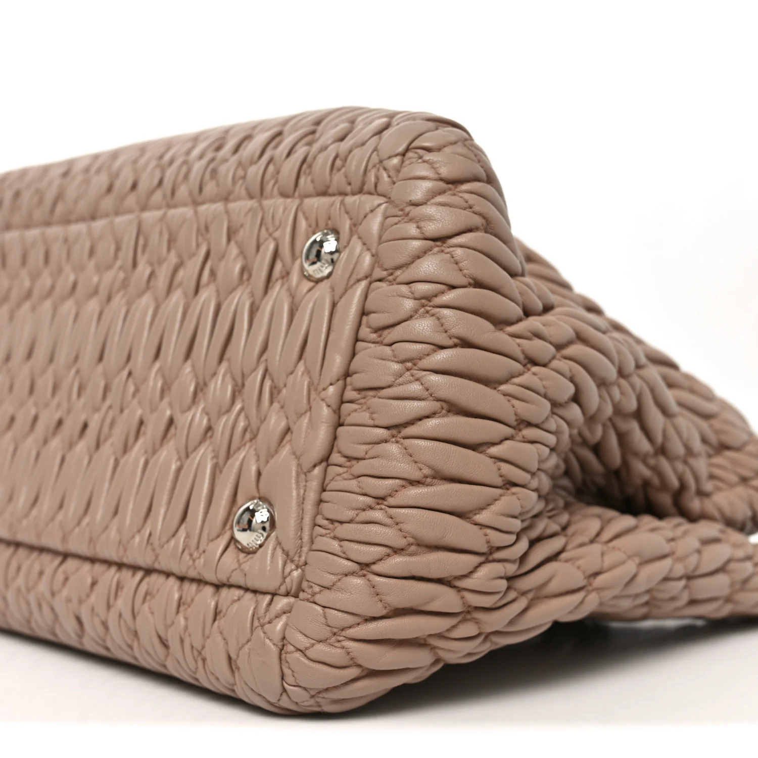 Nappa Matelasse Swarovski Crystal Tote Cammeo - Top Club