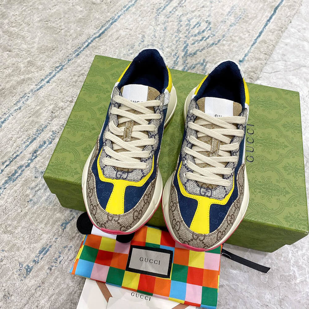 Gucci Multicolor GG Supreme Rhyton Sneaker - Top Club