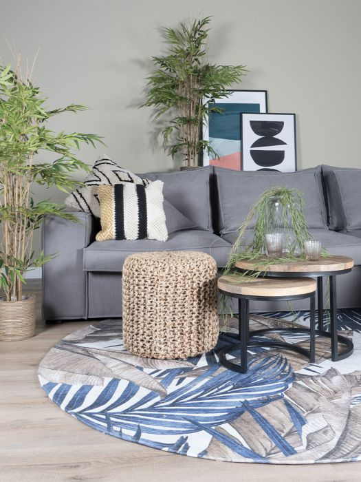 Palm Blue Rond ø120 cm