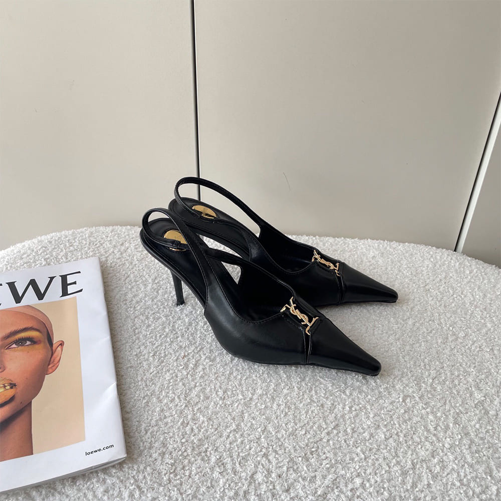 YSL Babylone Breteuil Slingback Pumps in Smooth Leather - Top Club