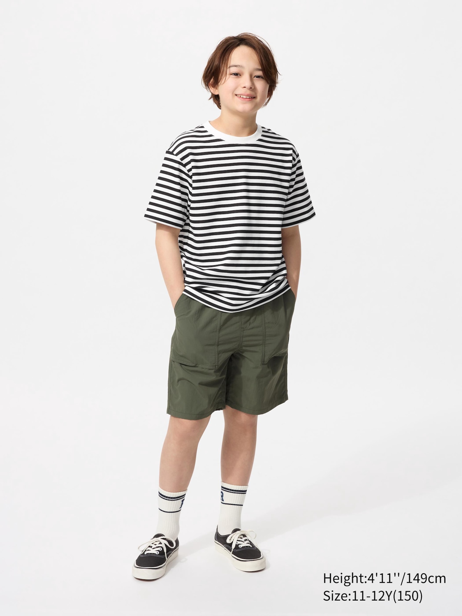 KIDS AIRism Cotton Striped Crew Neck T-Shirt