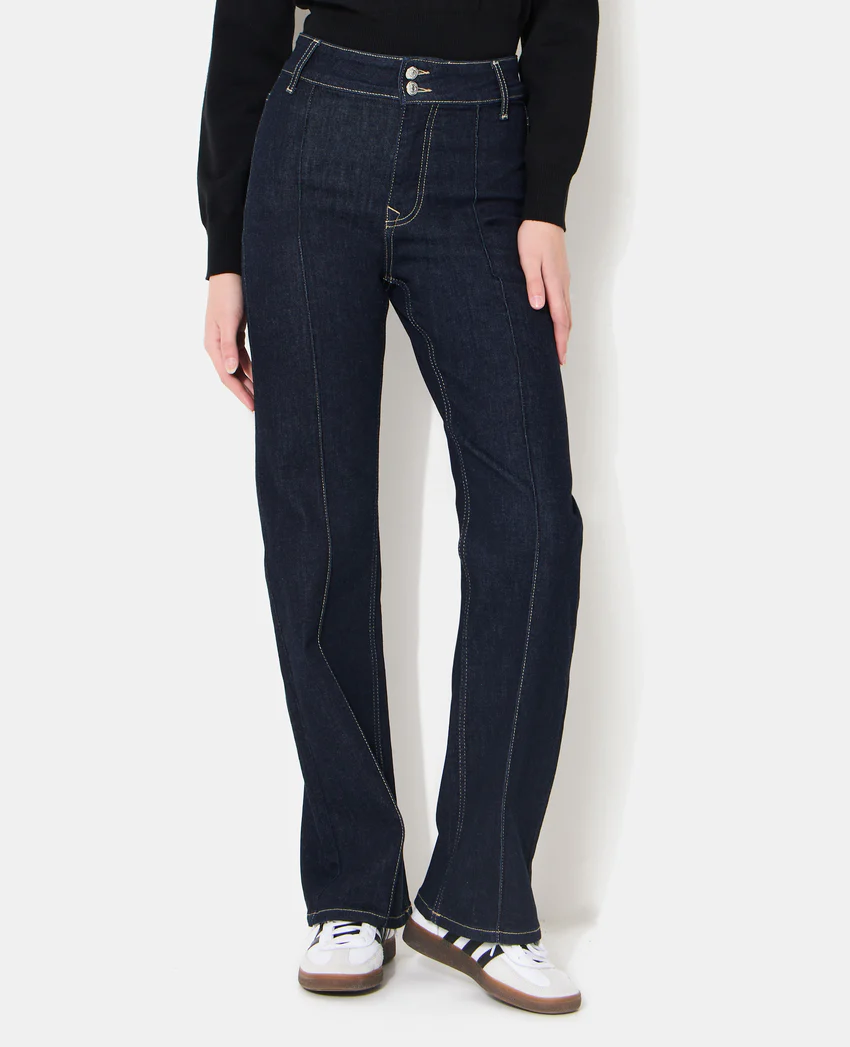 Pimkie Jean straight taille haute avec détails coutures