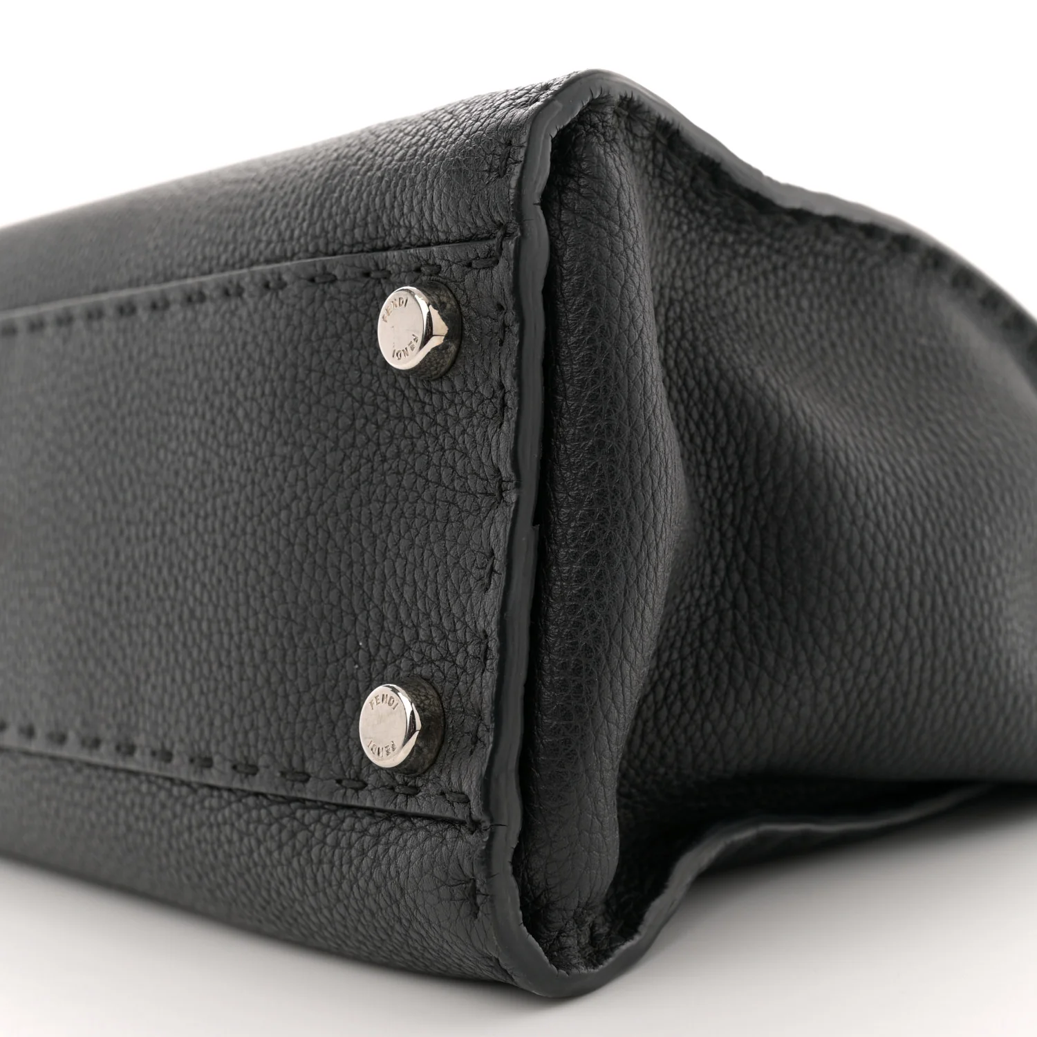 Cuoio Romano Selleria Bi-Color Medium Peekaboo Iconic Satchel Black Mou - Top Club