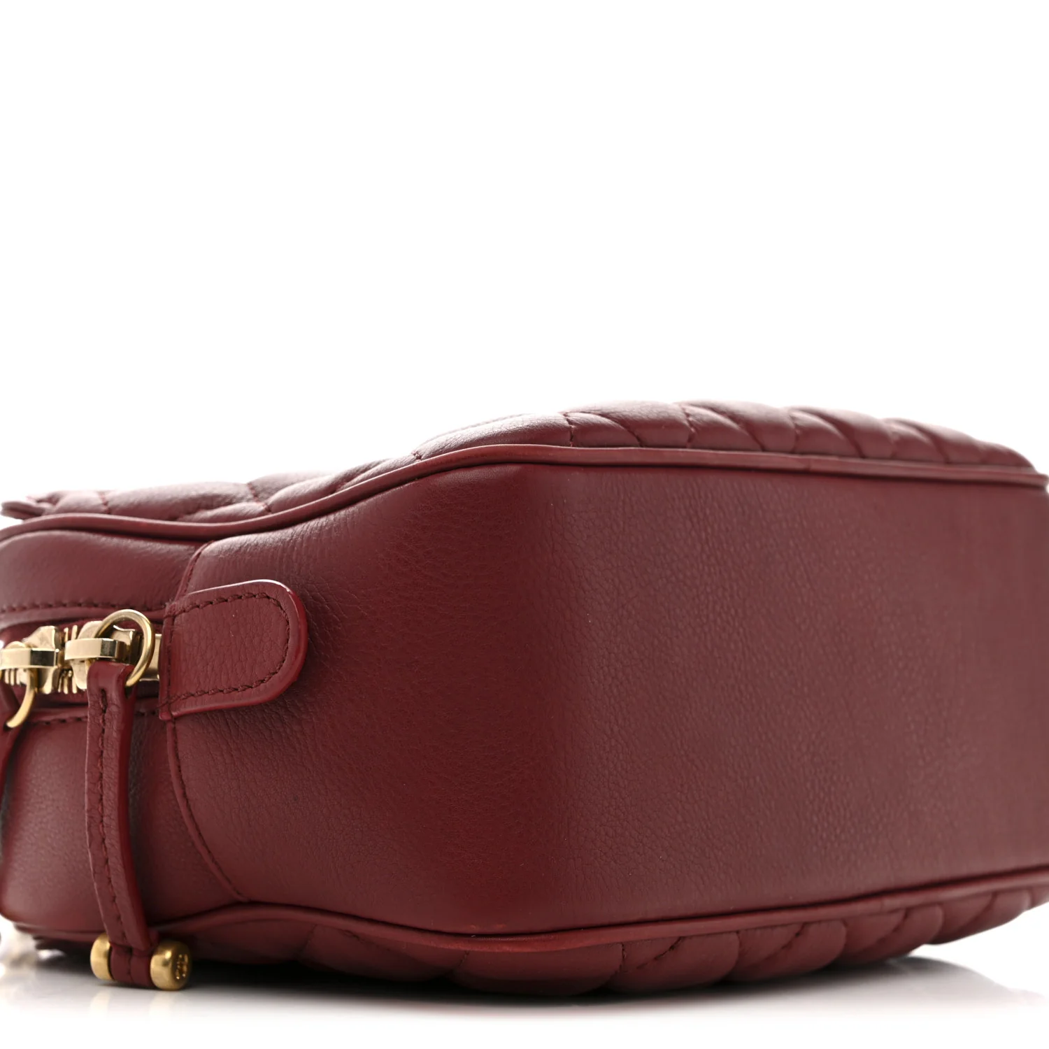 Calfskin Quilted CC Small Vanity Case Dark Red - Top Club