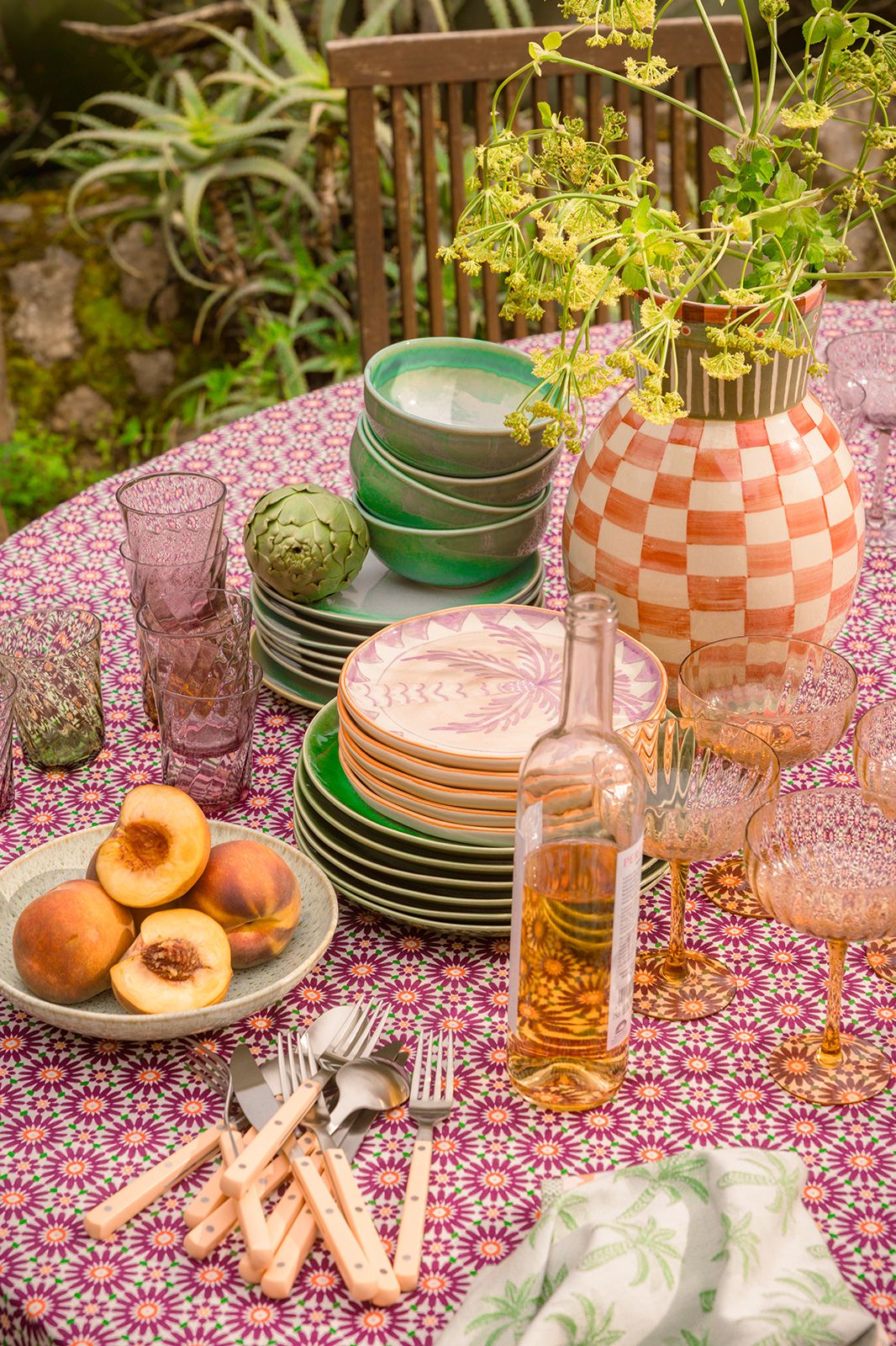 Lichtpaarse waterglazen scallop