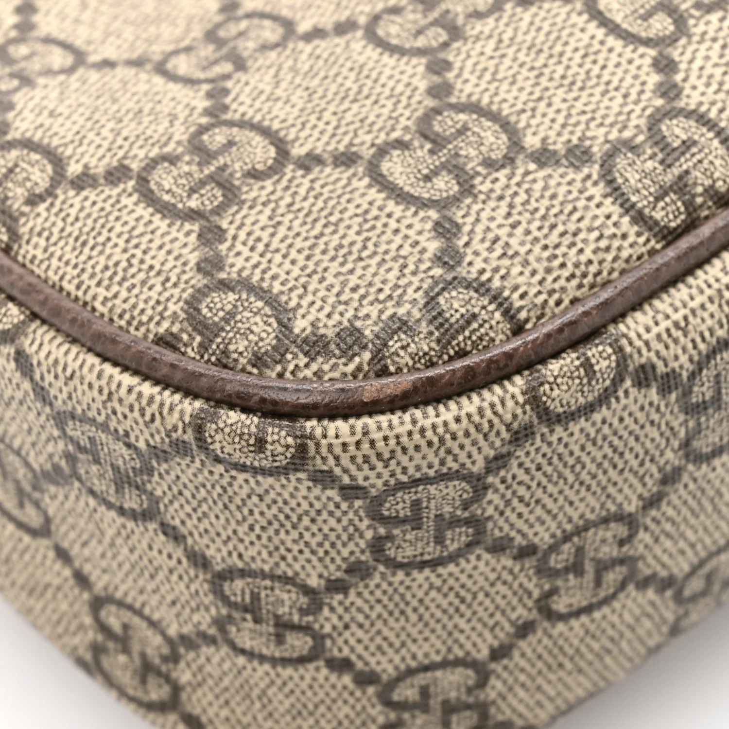 GG Supreme Monogram Textured Dollar Calfskin Web Small Ophidia GG Handbag Beige Ebony New Acero - Top Club