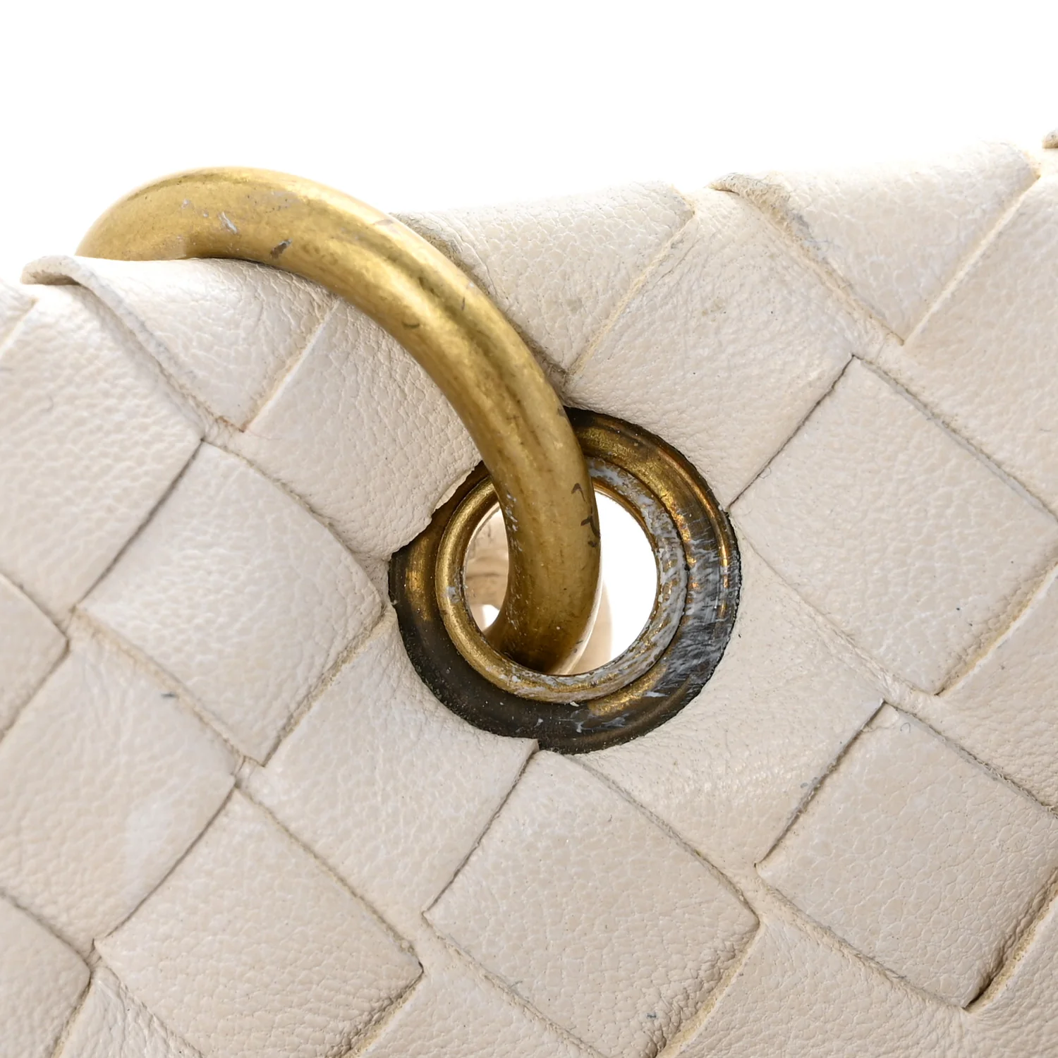 Nappa Intrecciato Small Capri Tote White - Top Club