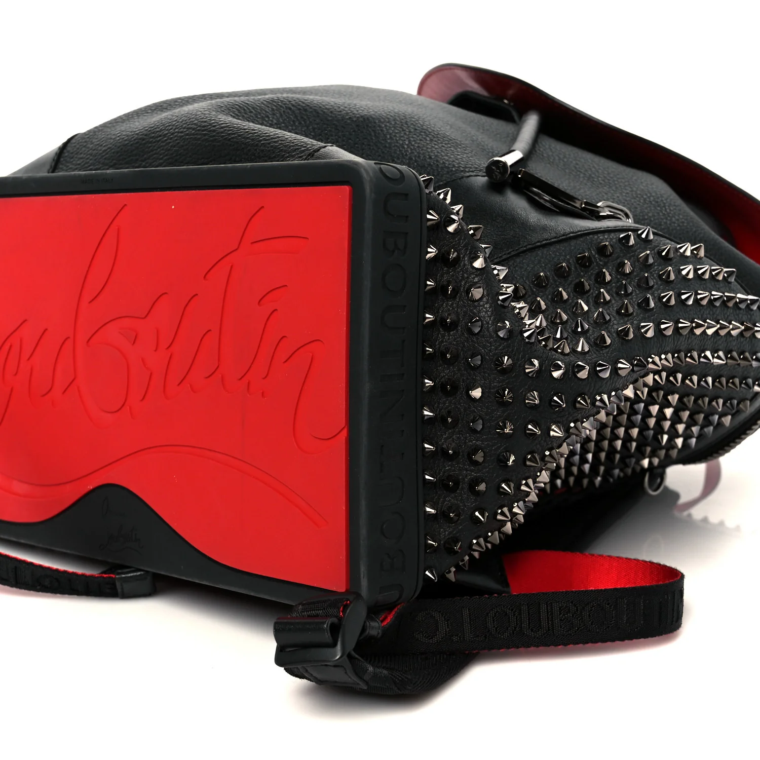 Calfskin Spiked Explorafunk Backpack Black - Top Club