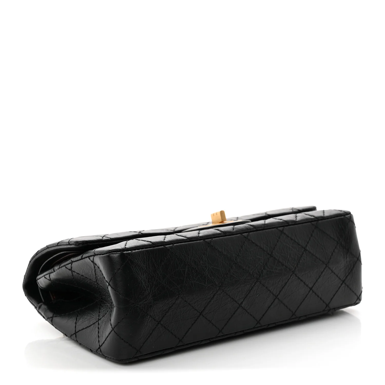 Aged Calfskin Quilted 2.55 Reissue 225 Flap Black - Top Club