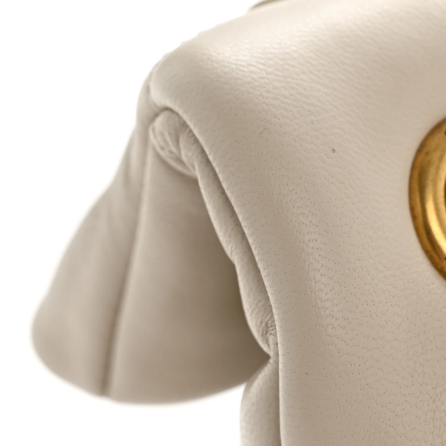 Lambskin Quilted Medium Loulou Puffer Monogram Chain Satchel Crema Soft - Top Club