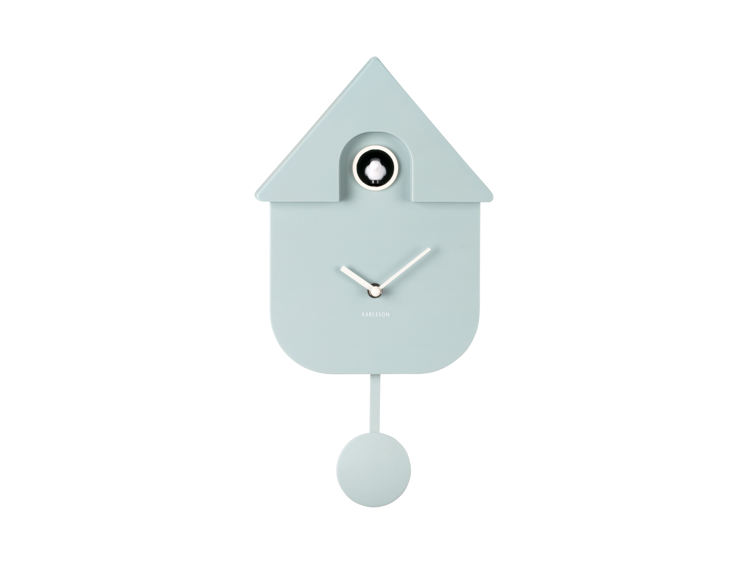 Wall clock Modern Cuckoo ABS soft blue