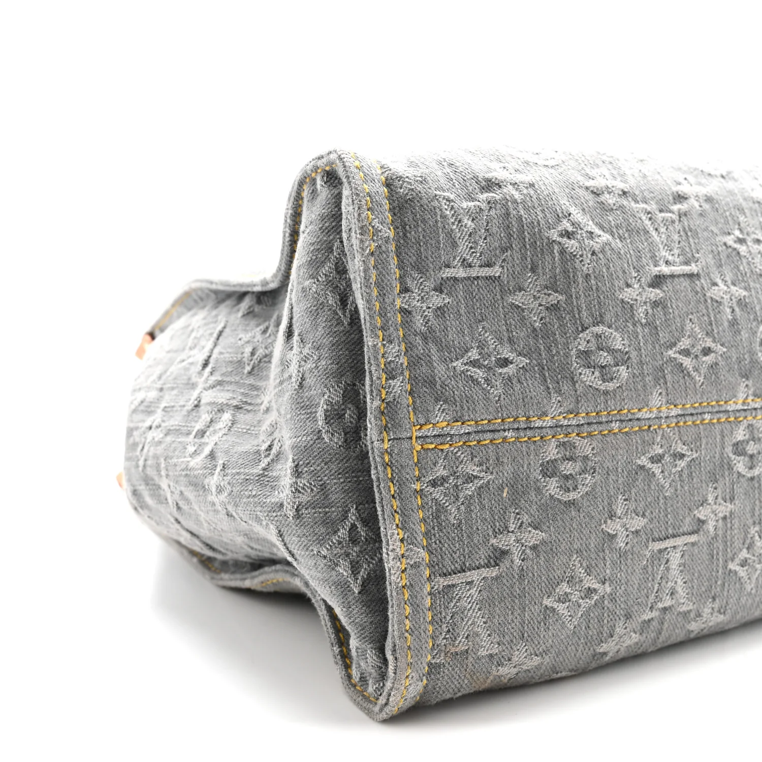 Monogram Denim Onthego MM Washed Grey - Top Club
