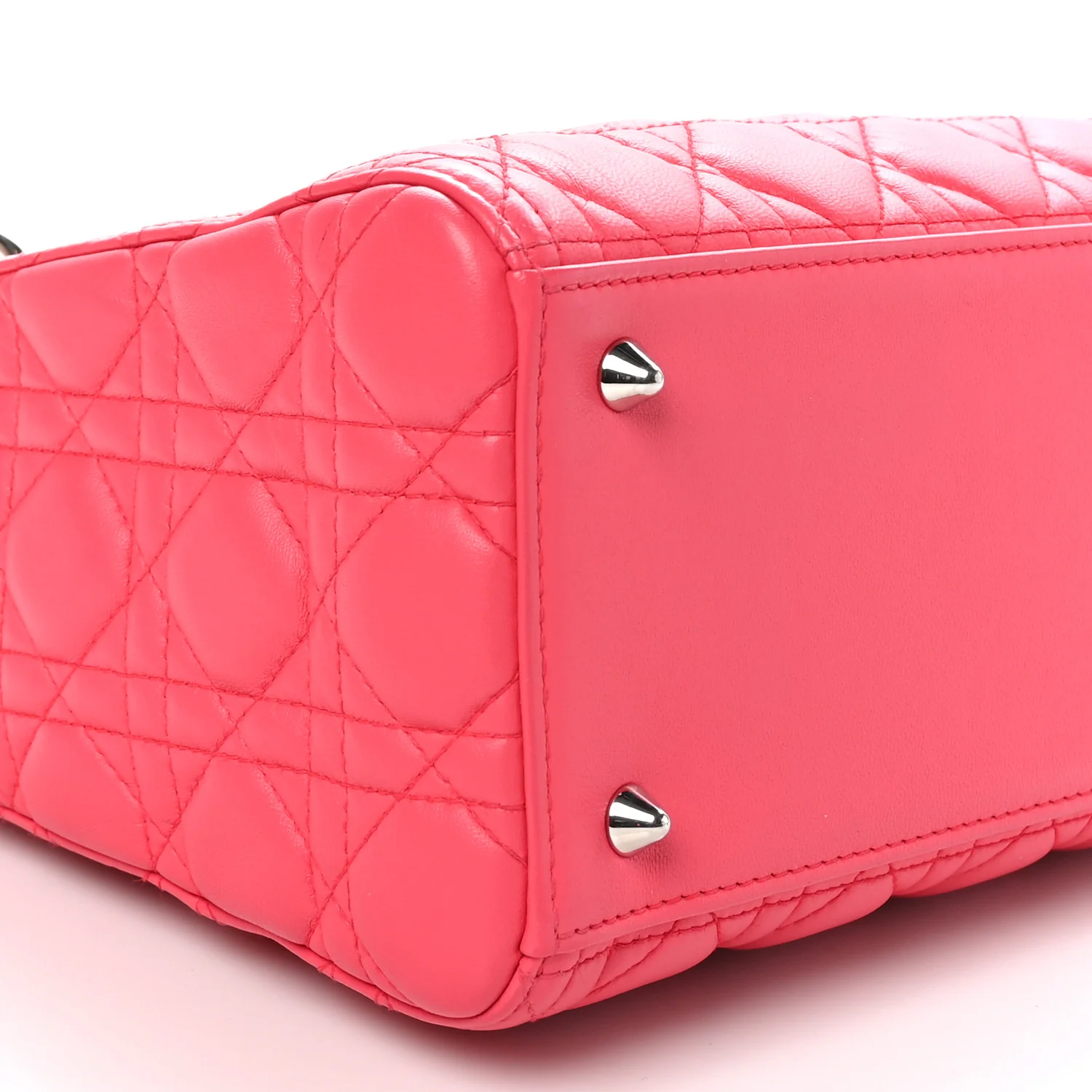Lambskin Cannage Medium Lady Dior Fuchsia - Top Club
