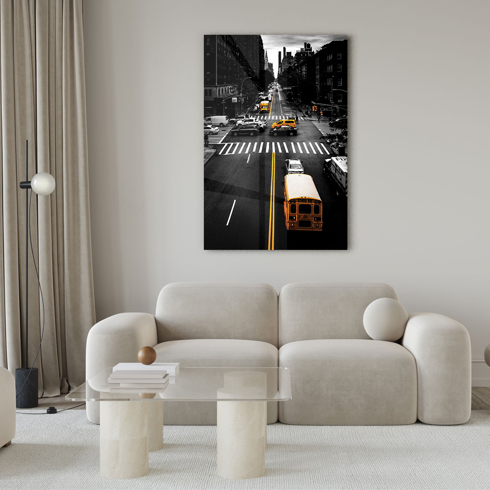 Walljar acrylglas schilderij - New York Intersection Acrylglas schilderij - 150 x 225 cm