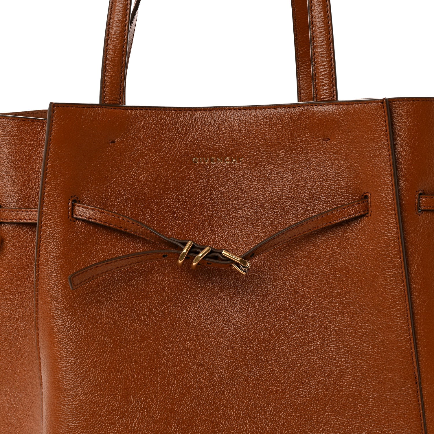 Tumbled Buffalo Voyou Medium North South Tote Soft Tan - Top Club