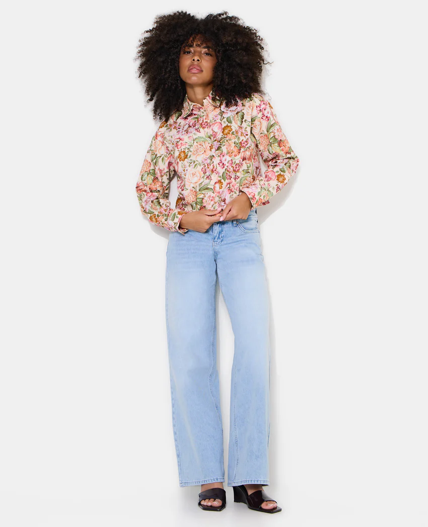 Pimkie Veste droite motif fleurs façon tapisserie