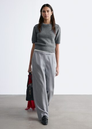 & Other Stories WOOL-BLEND TAILORED TROUSERS