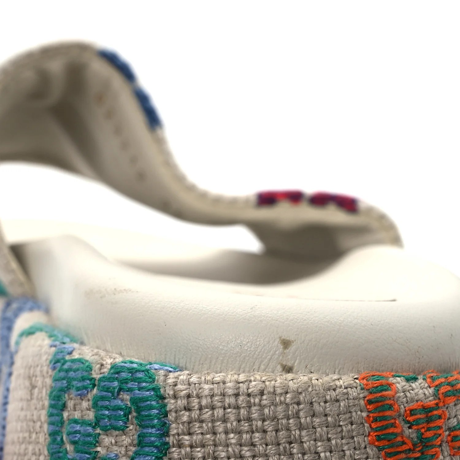 Linen Psychedelic Mini GG Monogram Angelina Platform 55mm Slide Sandals 36 Multicolor - Top Club