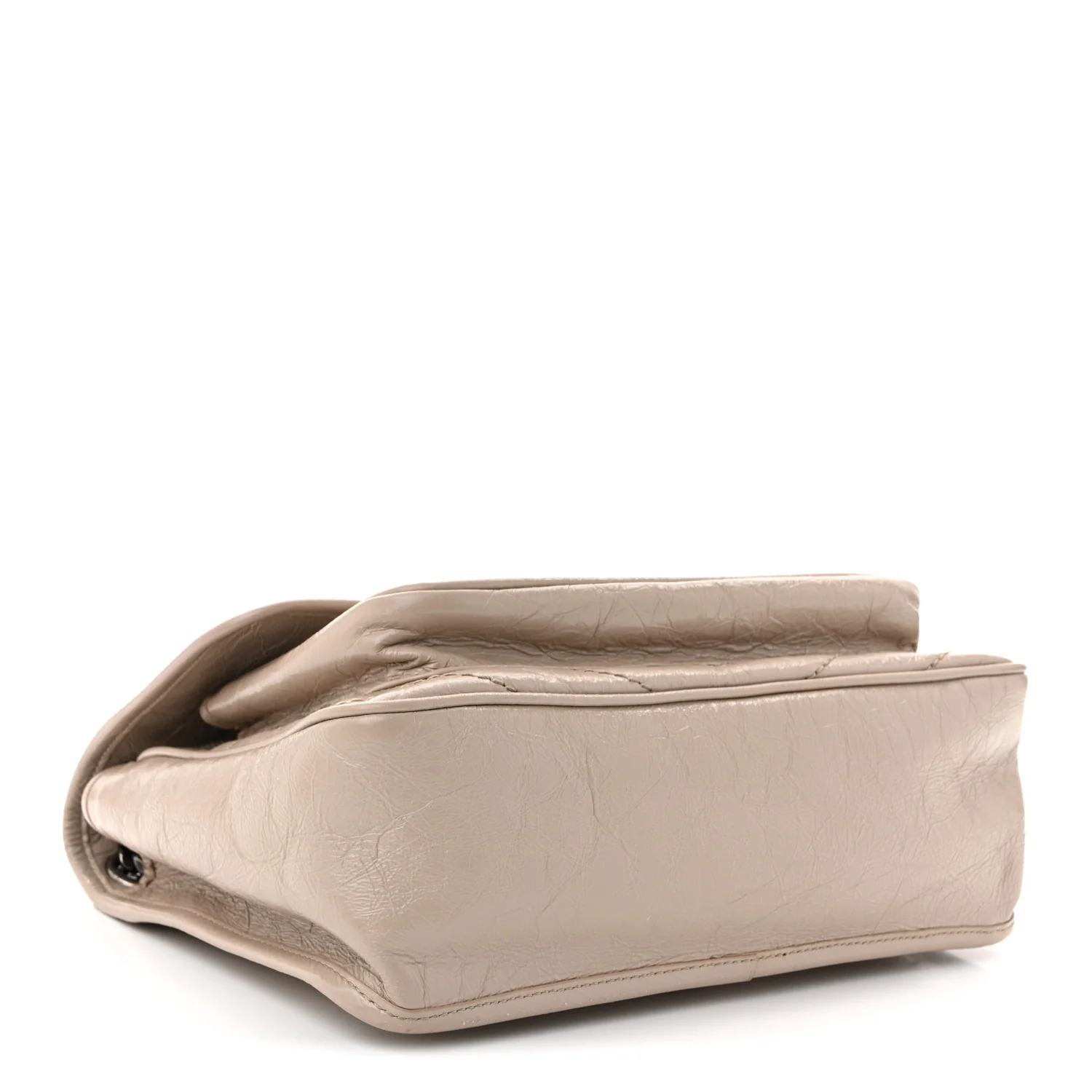 Crinkled Calfskin Matelasse Monogram Medium Niki Chain Satchel Light Natural - Top Club
