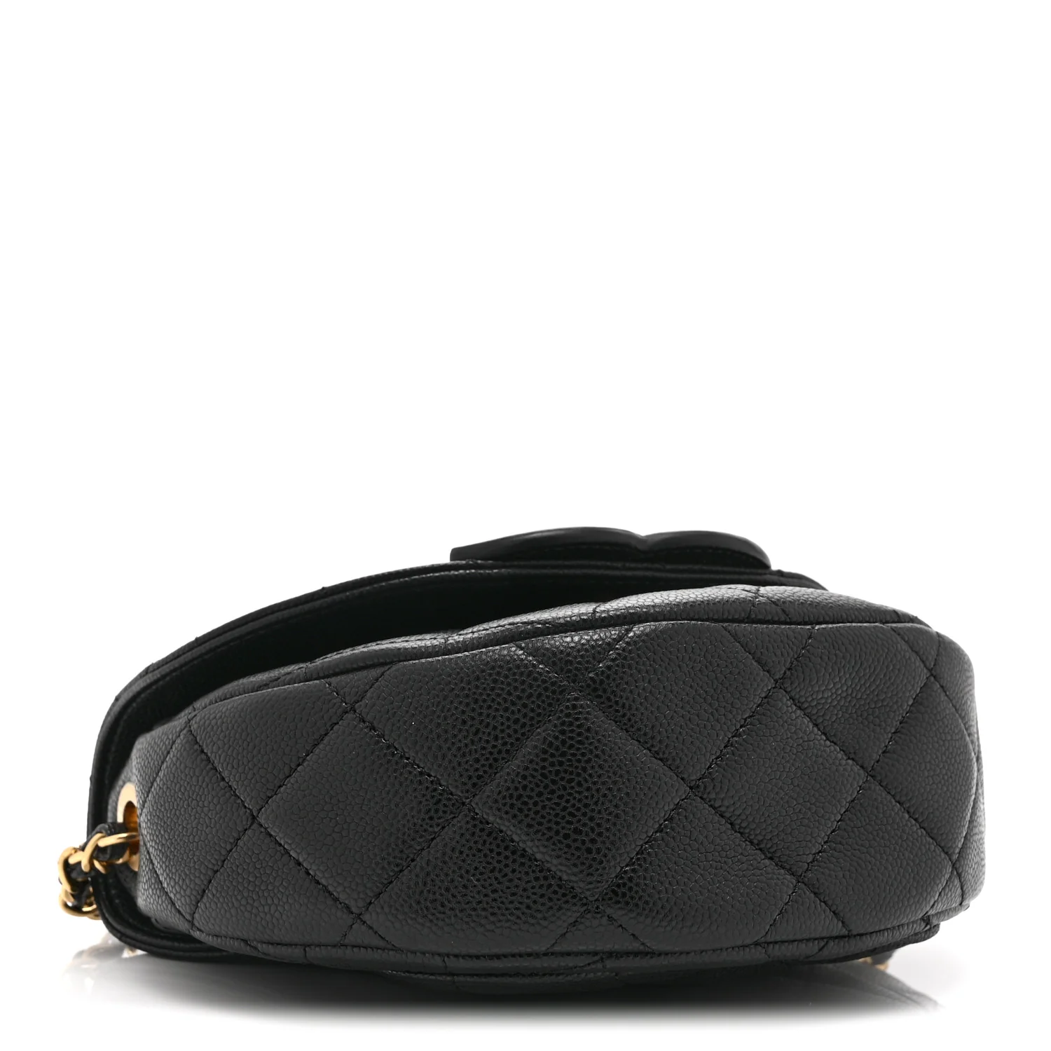 Caviar Quilted Mini Messenger Flap Black - Top Club