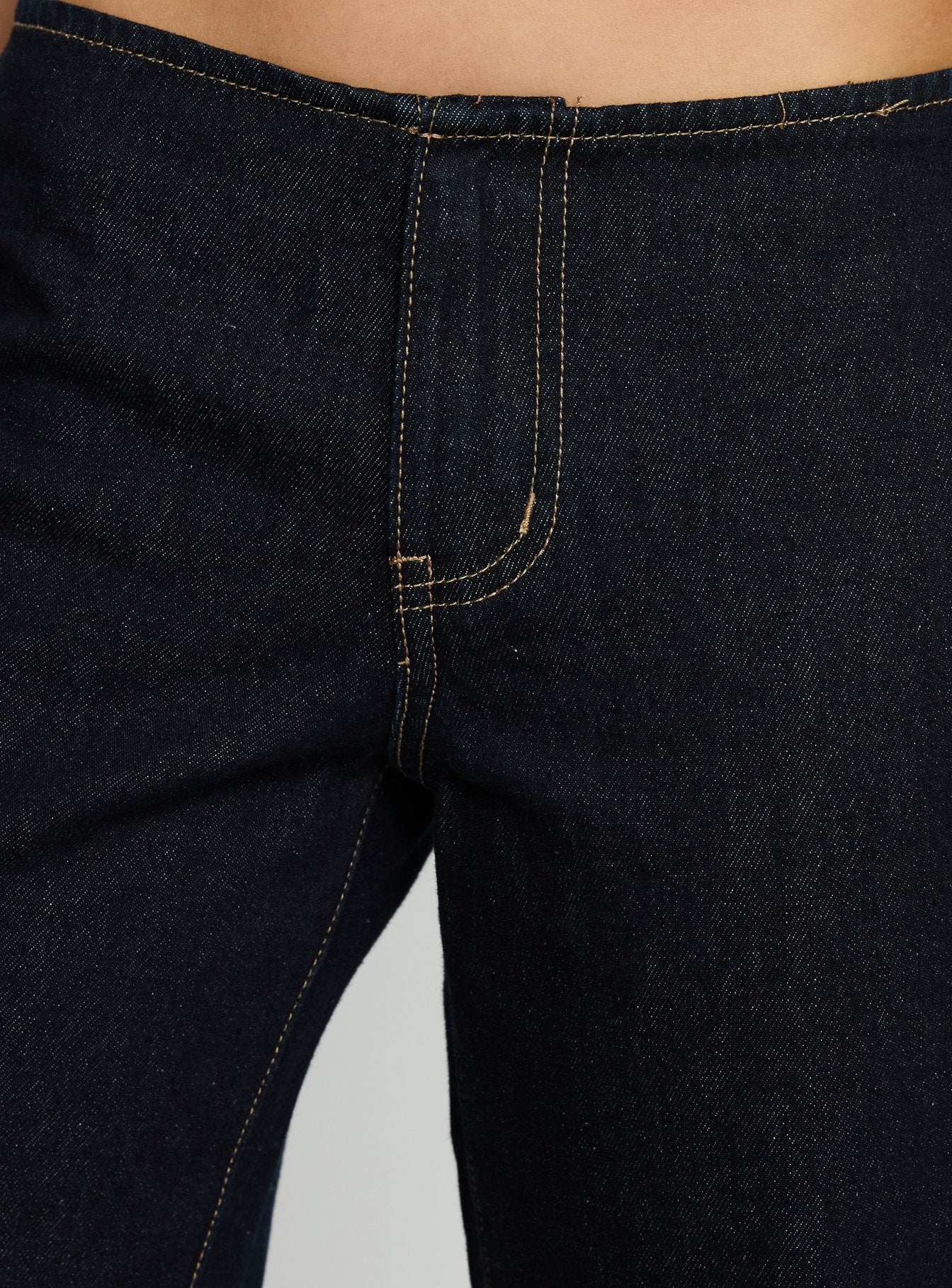 Buenos No Waist Low Rise Straight Leg Jeans Raw Denim