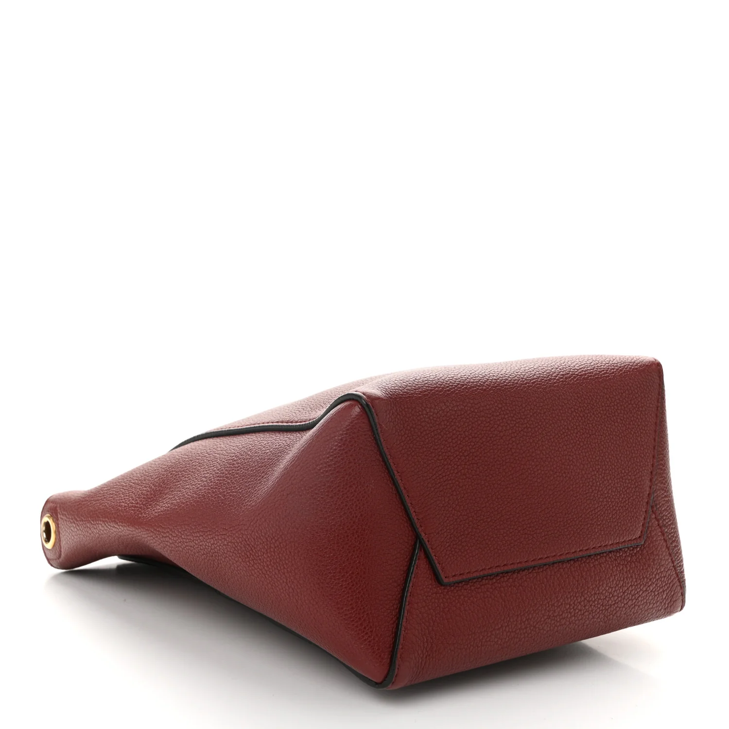 Soft Grained Calfskin Sangle Bucket Bag Light Burgundy - Top Club