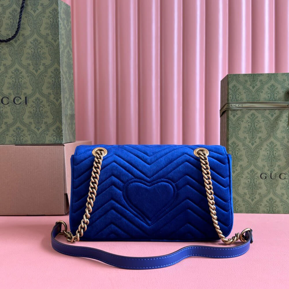 GG Velvet Small Marmont shoulder bag - Top Club