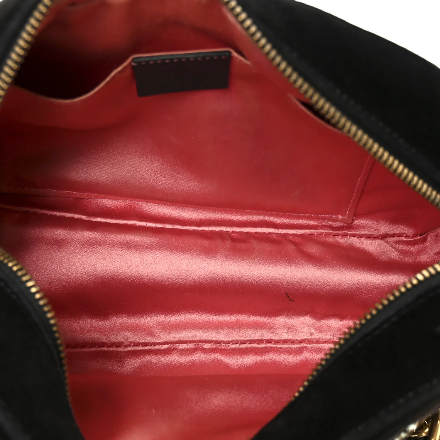 Velvet Matelasse Crystal Star Embroidered Small GG Marmont Chain Shoulder Bag Black - Top Club