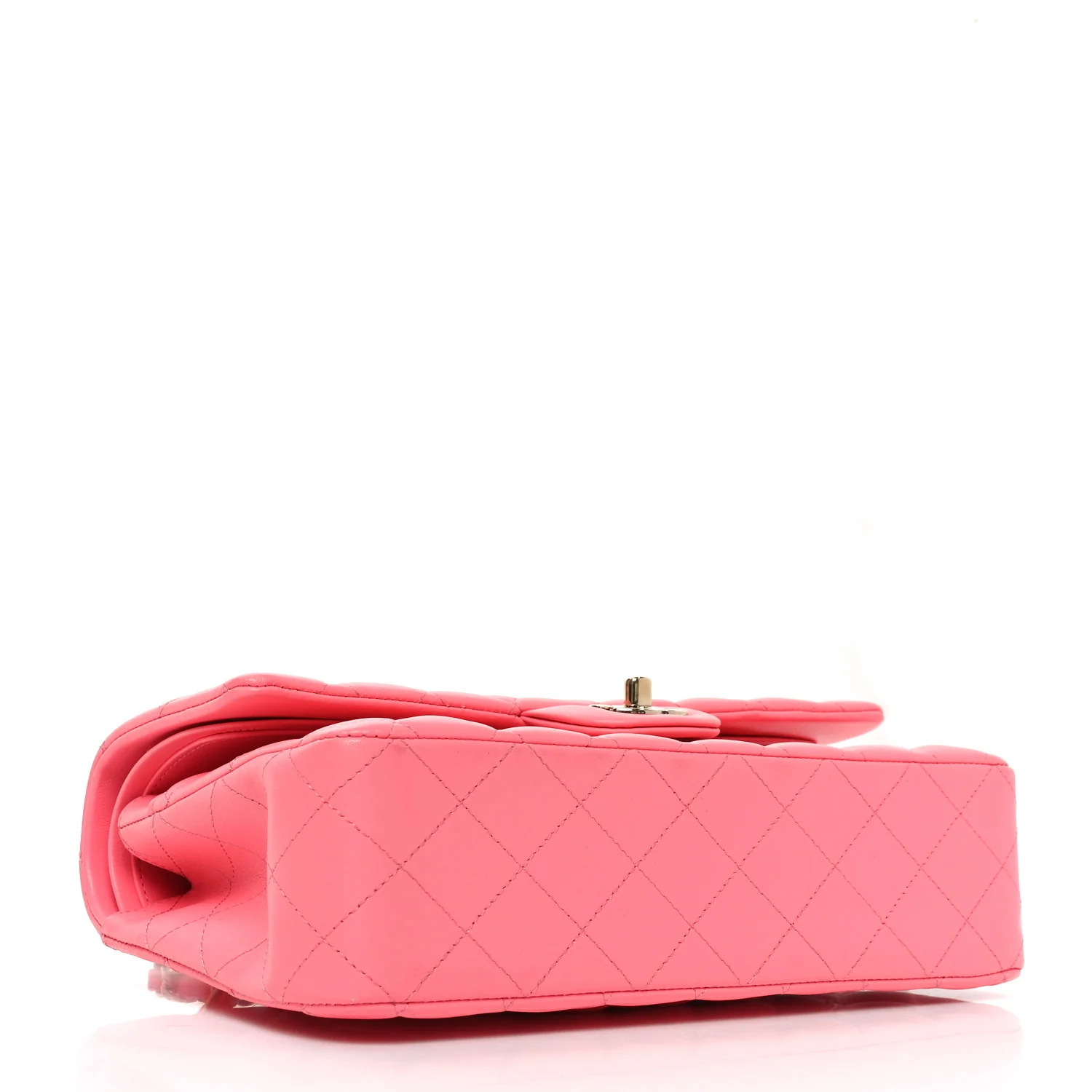 Lambskin Quilted Medium Double Flap Pink - Top Club