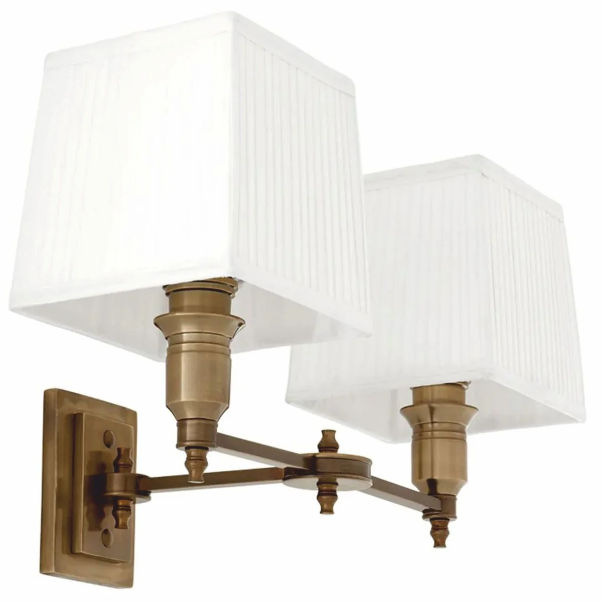 Luxury double wall light antique brass / white 40 cm - Luxury Lights