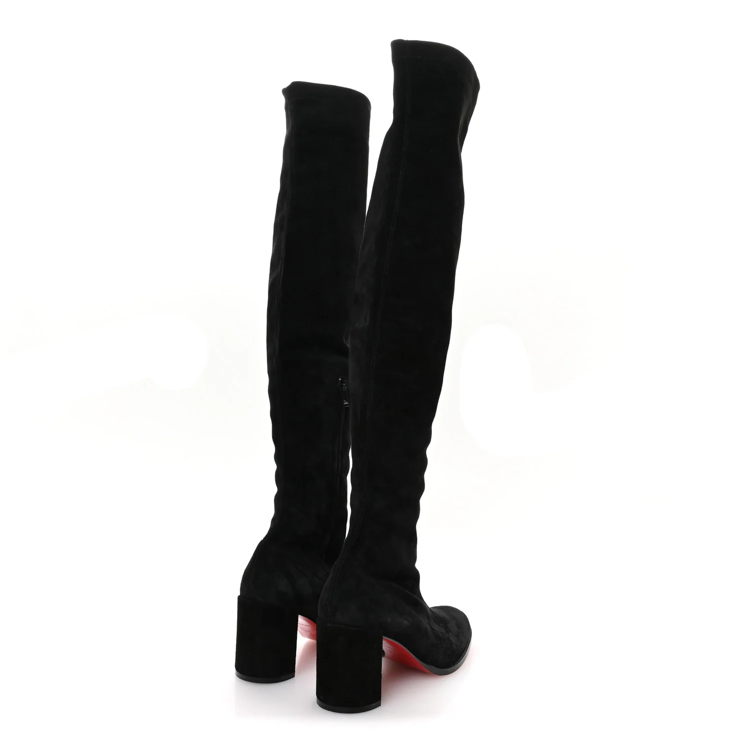 Veau Velours Stretchadoxa Botta Alta 70mm Boots 37 Black - Top Club