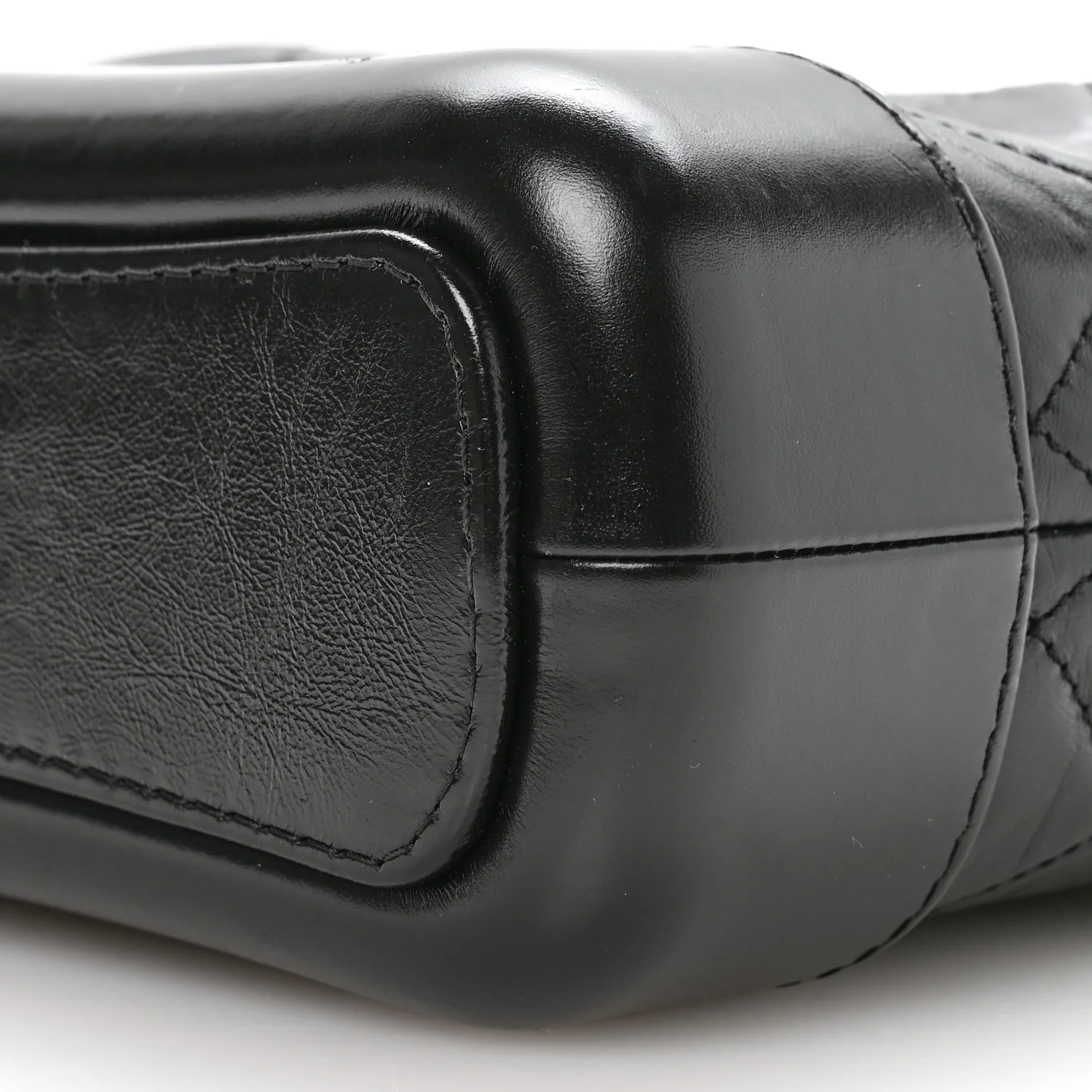 Aged Calfskin Quilted Small Gabrielle Logo Hobo Black - Top Club