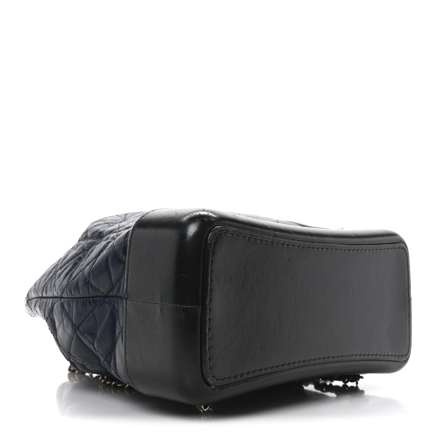 Aged Calfskin Quilted Small Gabrielle Backpack Blue Black - Top Club